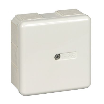 Коробка соединительная 87х87х40 10 сальников IP65 белая