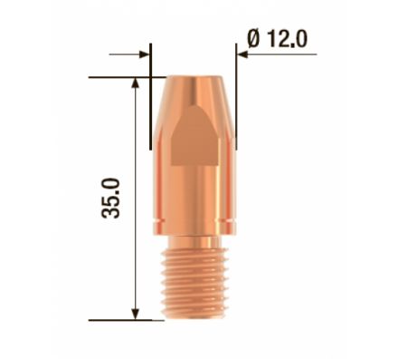 Наконечник контактный M10х35 мм CuCrZr D 1.4 мм (25 шт.)