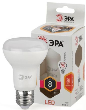 Лампа светодиодная LED 8Вт R63 2700К Е27 тёпл рефл разр выкл с подс