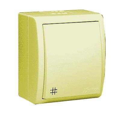 Simon15 Aqua Выключатель проходной с 3-х мест (перекрёстный) IP54 10А 250В винтовой зажим S15A сл. кость