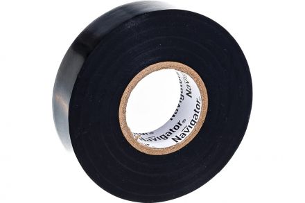 Изолента ПВХ черная 19мм 20м Navigator NIT-A19-20/BL