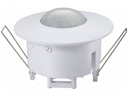 Датчик движения ИК встраиваемый 1200w 360 гр. 6м IP20 белый