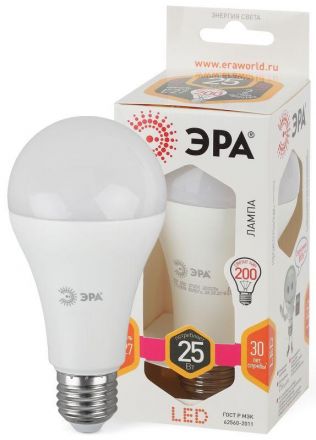 Лампа светодиодная LEDA65-25W-827-E27(диод,груша,25Вт,тепл,E27)