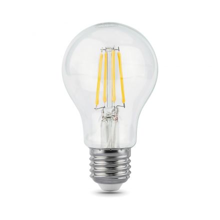 Лампа светодиодная филаментная LED 10 Вт 970 лм 4100К А60 груша нейтральный E27 AC 220В прозрачная колба Black Filament Gauss