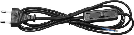 Шнур сетевой с выключателем 1.9м 230V черный  Feron