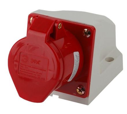 Розетка стационарная наружная 114 3Р+РЕ 16А 380В IP44 (10/60/960) R(OUT)-16-3P-PE-IP44