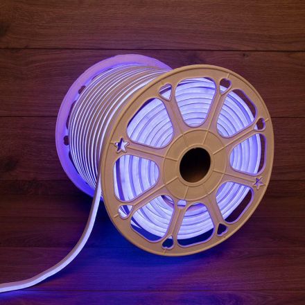 Гибкий профессиональный неон LED SMD 8х16 мм, двухсторонний, синий, 120 LED/м, бухта 100 м