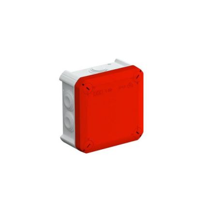 Коробка распаячная T60 114x114x57 красная крышка