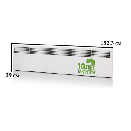 Конвектор 2000W с механическим термостатом IP21 389мм