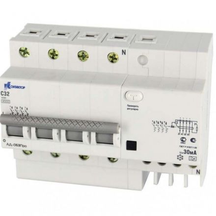 Дифференциальные автоматы 4P, 16A, Idn-300mA, тип A