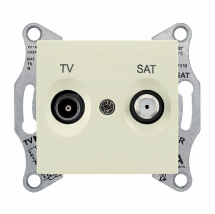 Sedna Розетка телевизионная TV/SAT оконечная 1Дб в рамку бежевая