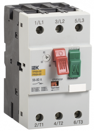 Выключатель защиты двигателя ПРК64-40 In=40A      Ir=25-40A Ue 660В IEK