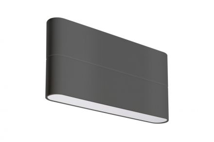 Светильник SP-WALL-FLAT-S170x90-2x6W Day4000 (GR, 120 deg, 230V) (ARL, IP54 Металл, 3 года)
