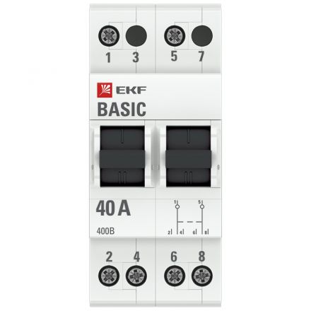 Переключатель трехпозиционный 2P 40А Basic