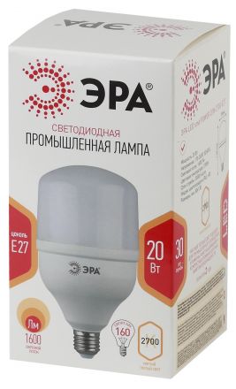 Лампа светодиодная LED 20Вт E27 2700K Т80 колокол 1600Лм тепл