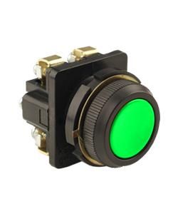 КЕ-011 У3 исп.2, зелёный, 1з+1р, цилиндр, IP40,10А, 660В, выключатель кнопочный  (ЭТ)