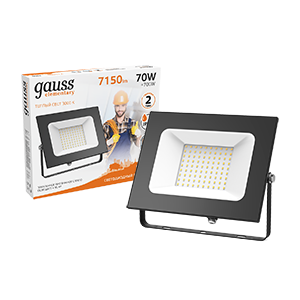 Прожектор светодиодный ДО-70 Вт 7150 Лм 3000К IP65 175-265 В черный LED Elementary Gauss