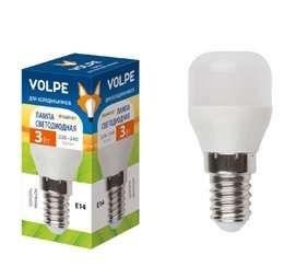 LED-Y27-3W/WW/E14/FR/Z Лампа светодиодная для холодильников. ТМ Volpe Матовая колба. Материал корпуса пластик. Цвет свечения теплый белый. Упаковка картон