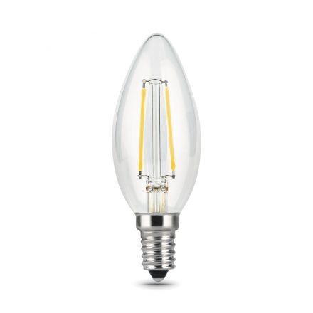 Лампа светодиодная филаментная LED 11 Вт 810 лм 2700К свеча теплый E14 AC 220В прозрачная колба Black Filament Gauss