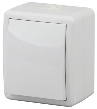 Переключатель IP54, 10АХ-250В, ОУ, Эра Эксперт, белый,11-1403-01