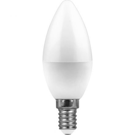 Лампа светодиодная LED 9вт Е14 белый матовая свеча