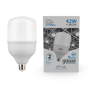 Лампа светодиодная LED 42 Вт T120 E27 3700 Лм 180-240 В 6500К Elementary Gauss