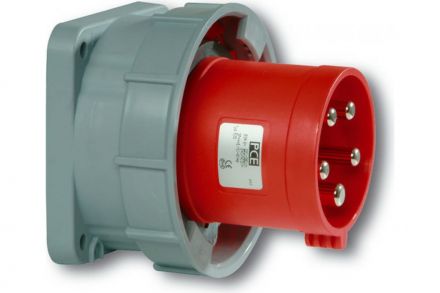 Вилка встраиваемая 63А/400V/3P+N+E/IP67