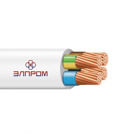 Провод ПВС 4х0.75 белый(100м) ТРТС