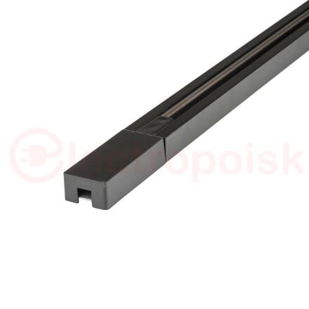 UBX-Q122 GS2 BLACK 200 SET01 Шинопровод осветительный, тип G, в наборе с заглушкой и вводом питания. Однофазный. Черный. Длина 2м. ТМ Volpe.