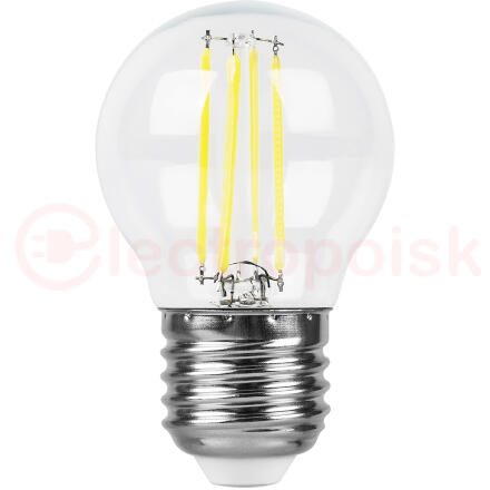 Лампа светодиодная LED 9вт Е27 белый шар FILAMENT