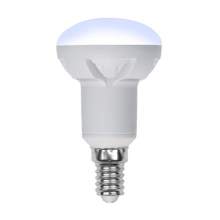 LED-R50 7W/4000K/E14/FR/DIM PLP01WH Лампа светодиодная, диммируемая. Форма ''Рефлектор'', матовая. Серия Яркая. Белый свет (4000K). Картон. ТМ Uniel.''