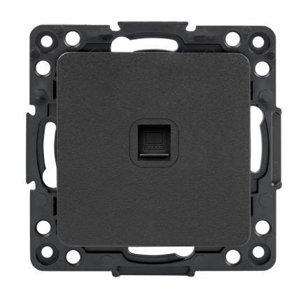 Стокгольм Механизм Розетки RJ-45 1-местной черный EKF