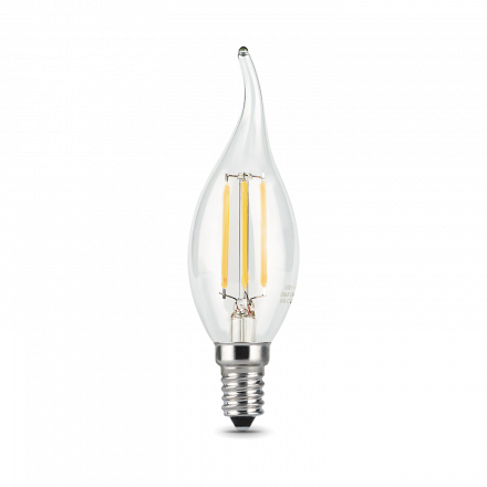 Лампа светодиодная филаментная LED 9 Вт 710 лм 4100К AC185-265В E14 свеча нейтральный  Black Filament Gauss