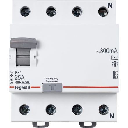 ВДТ RX3 - 4П - 25 А - тип AC - 300 мА - 4 модуля