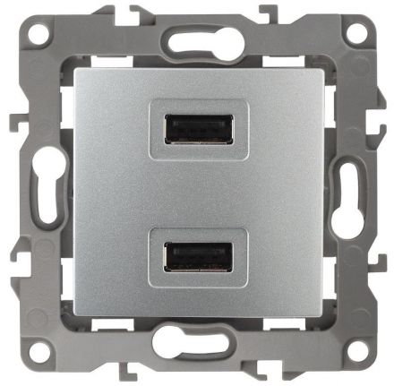 Устройство зарядное USB, 5В-2100мА, Эра12, алюминий, 12-4110-03