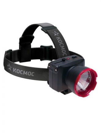 Фонарь налобный аккумуляторный KOCAccuH1WLED, 1W, аккум. 4V 0,5Ah, 140Lm, 12 часов, Космос