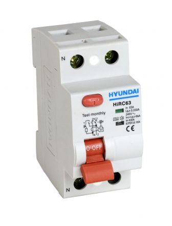 Устройство защитного отключения HRC63S 2PG4S0000C 00040F 2 полюса, 40A, 30mA (STANDARD) (Hyundai)