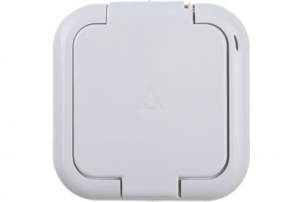 Розетка брызгозащищенная наружная с заземлением IP44