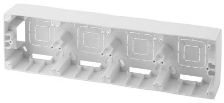 Коробка наклад. монтажа 4 поста, Эра12, белый     12-6104-01
