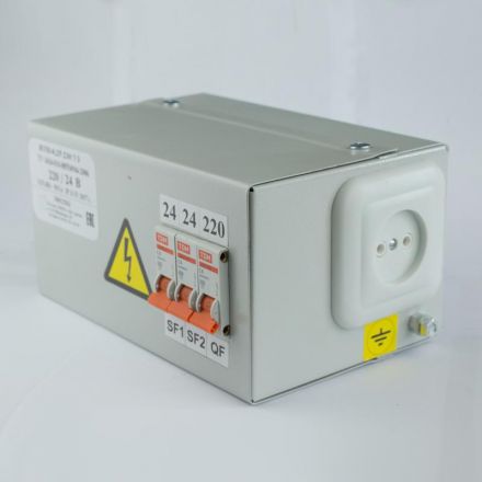 Ящик с понижающим трансформатором ЯТП 0.25 220/36В IP31 с тремя автоматами