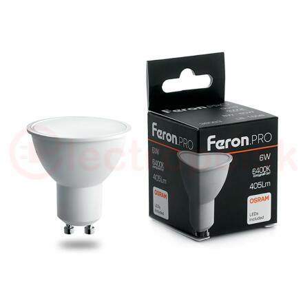 Лампа светодиодная LED 6вт 230в GU10 дневной Feron.PRO
