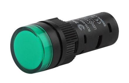 Лампа AD16DS(LED)матрица d16мм зеленый 24В AC/DC