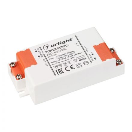 Блок питания ARJ-KE26700 (18W, 700mA, PFC) (ARL, IP20 Пластик, 5 лет)