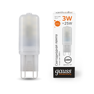 Лампа светодиодная LED 3 Вт 240 Лм 3000К теплая G9 пластик AC 220-240 В капсула Elementary Gauss