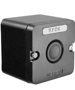 ПКЕ 212-1 У3, 10А, 660В, 1 элемент, чёрный цилиндр, накладной, IP40, пост управления  (ЭТ)