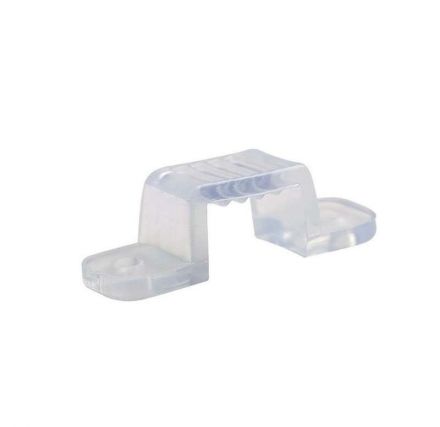 Крепление UCC-K14 CLEAR 100 POLYBAG  для светодиодной ленты 220В 14-16x7мм Цвет прозрачный 100 штук в пакете